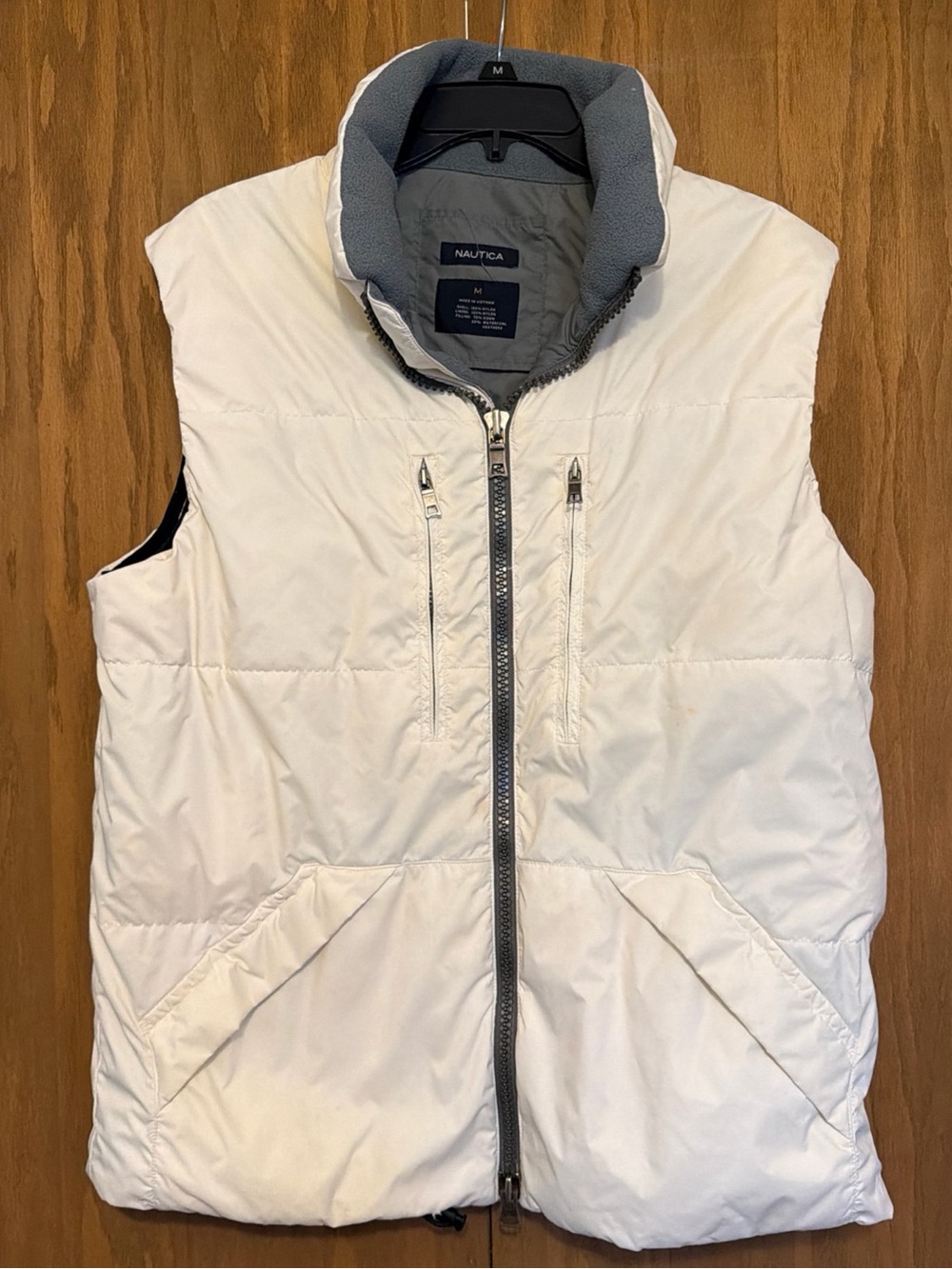 Nautica Down Puffer Vest - Quilted Medium-Ivory
